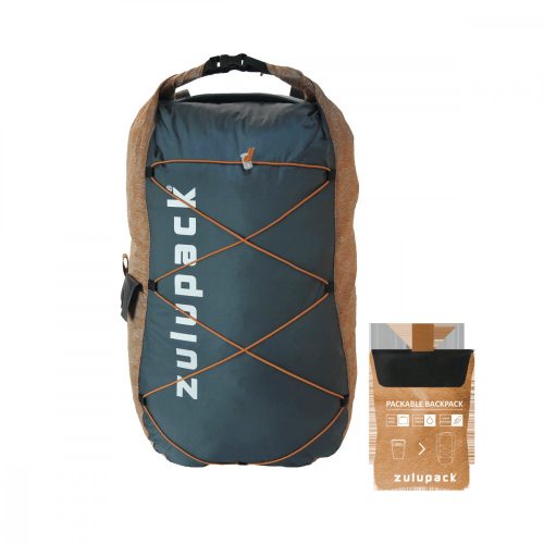 Waterproof backpack - Zulupack Quokka 12L – IP66 - grey/camel